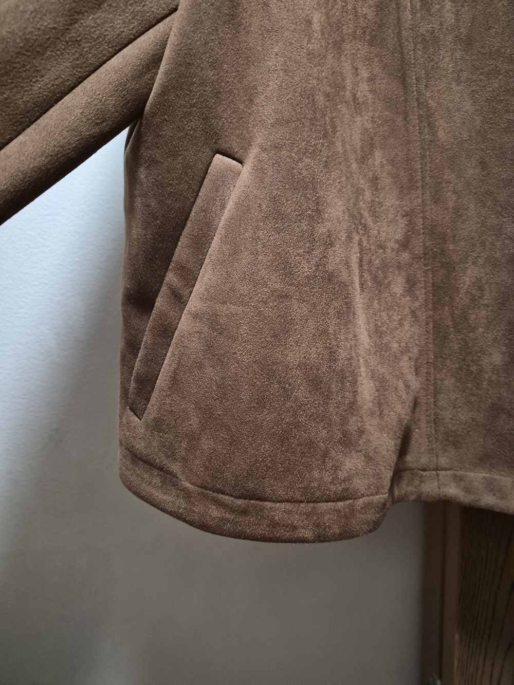 LC Lauren Conrad Asymmetric Faux Suede Moto Jacket - Brown - Picture 4 of 10